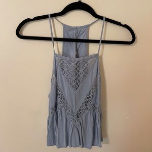 Flowy/Lace Light Blue Tamk